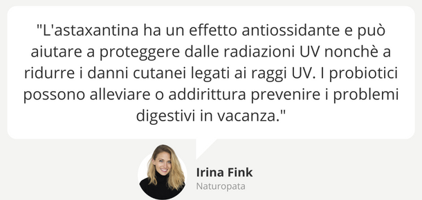 Astaxantina e probiotici contro disturbi intestinali e scottature