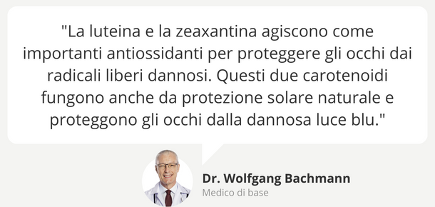 Suggerimenti esperti: luteina e zeaxantina per gli occhi