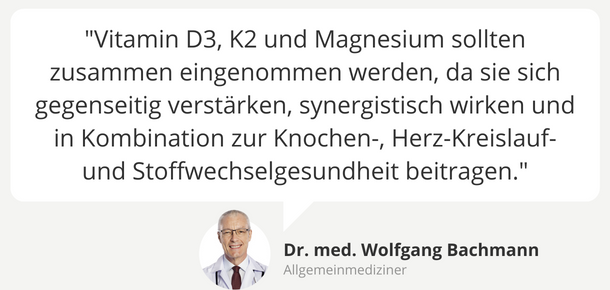 Experten-Tipp: Vitamin D3, K2 und Magnesium