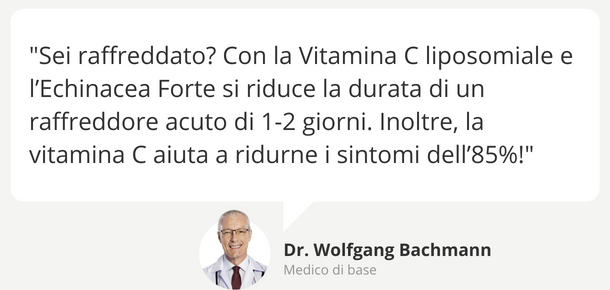 Vitamina C liposomiale e Echinacea contro il raffreddore