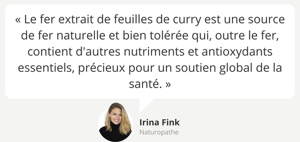 Avis d'expert : le fer des feuilles de curry