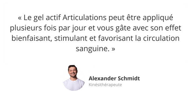 Avis d'expert : gel actif Articulations