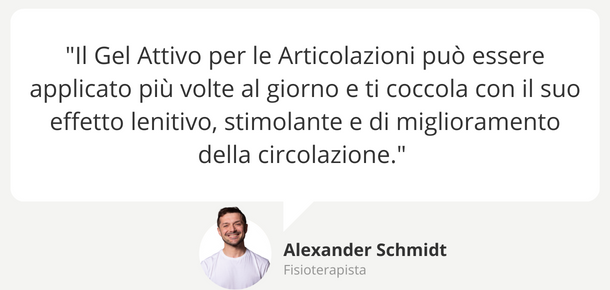 Applicazioe del Gel Attivo per le Articolazioni