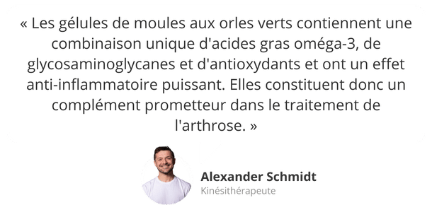 Avis d'expert : Gélules de poudre de moules aux orles verts