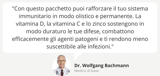 Zinco, vitamina D e vitamina C per il sistema immunitario