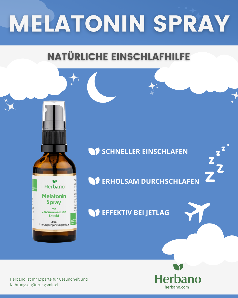 Melatonin Spray von Herbano: Die natürliche Einschafhilfe