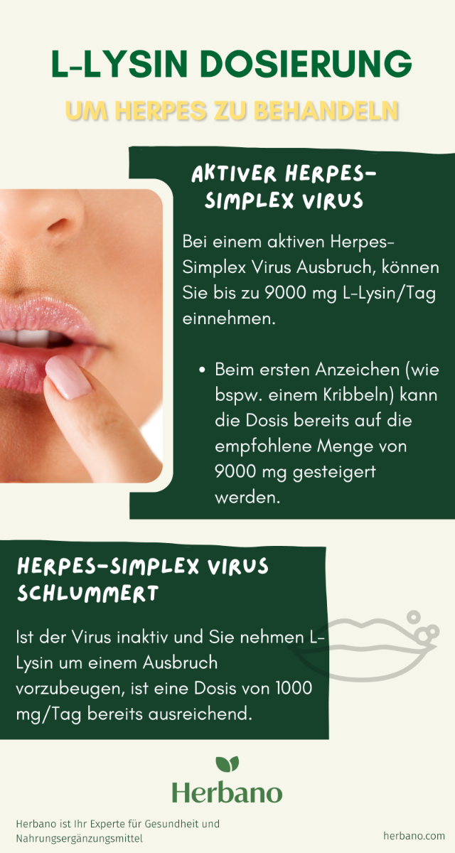 L-Lysin Kapseln Dosierung bei Herpes