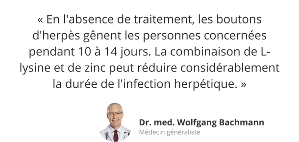 Avis d'expert : Pack L-lysine et zinc