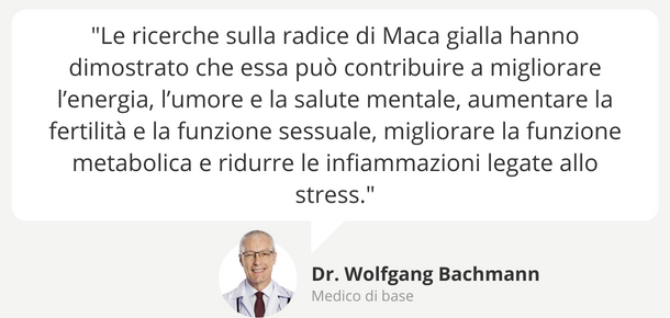 Maca gialla effetti