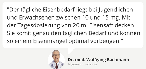 Experten-Tipp: Eisensaft Plus mit Kräuterauszügen